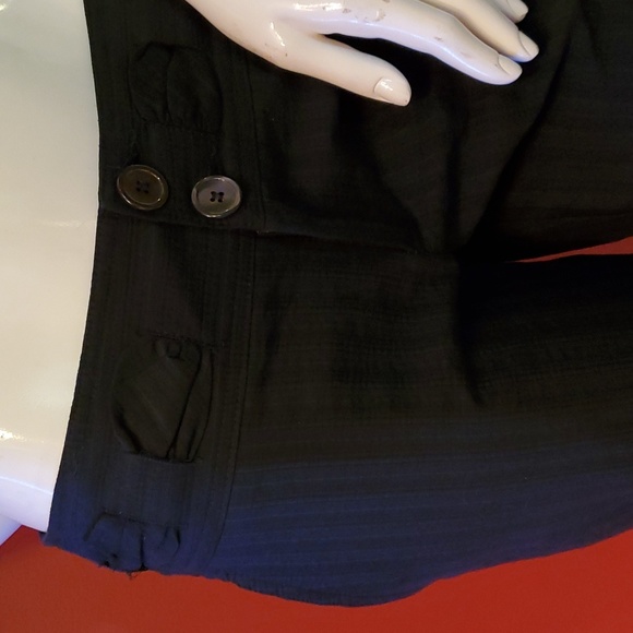 NWT Nanette Lepore low rise black trousers pockets button up pants - Size 2 - Picture 3 of 12